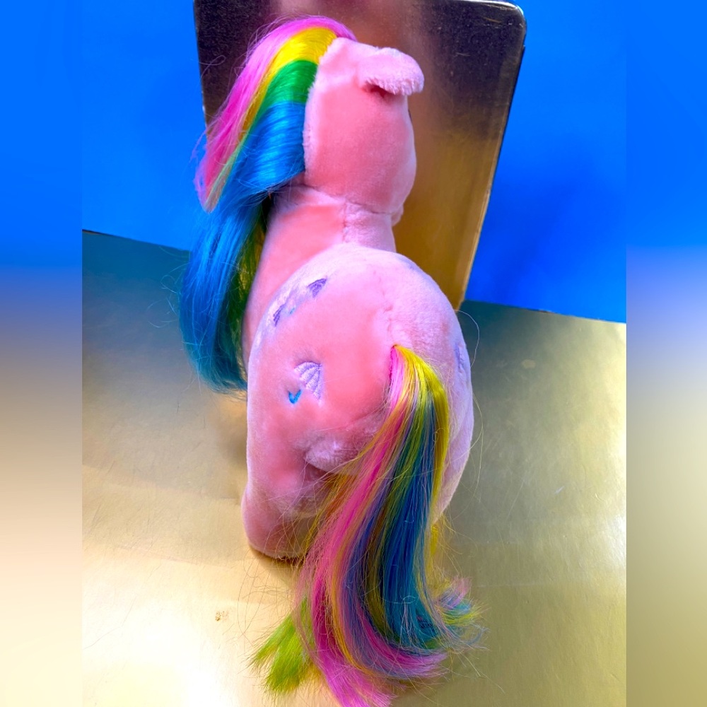 MY LITTLE PONY G1 VTG 1984 ORIGINAL HASBRO SOFTIES PARASOL RAINBOW PONY PLUSH - Picture 15 of 16